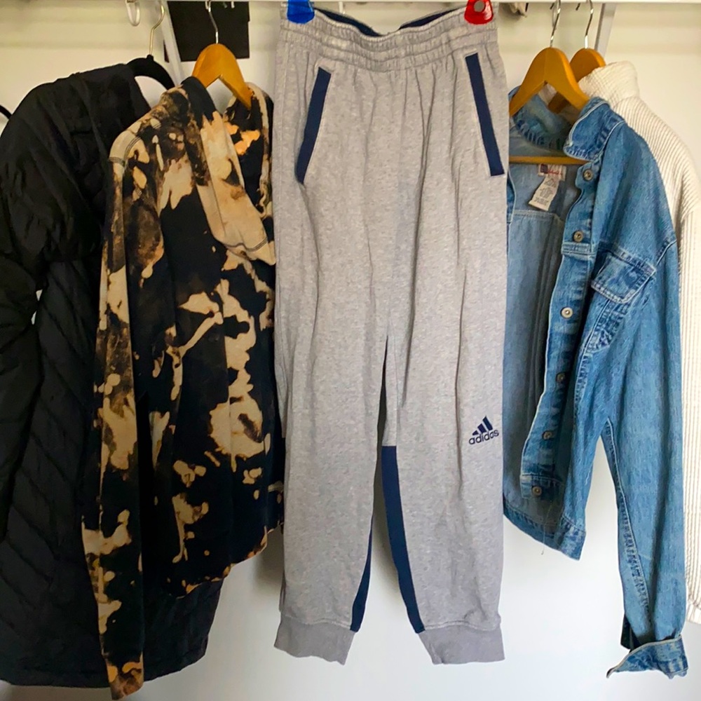 Adidas gray sweats size S
